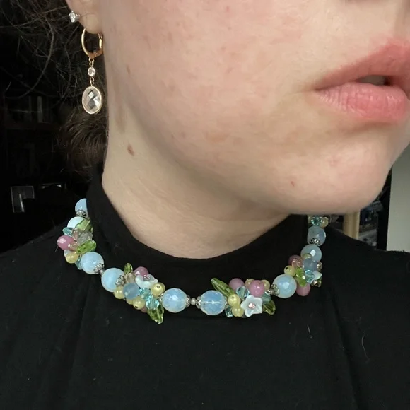 Vintage Beaded Necklace/Choker - Picture 1 of 6
